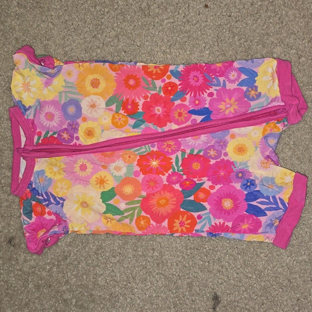 Little Sleepies Rainbow Blooms Shorty 3-6M